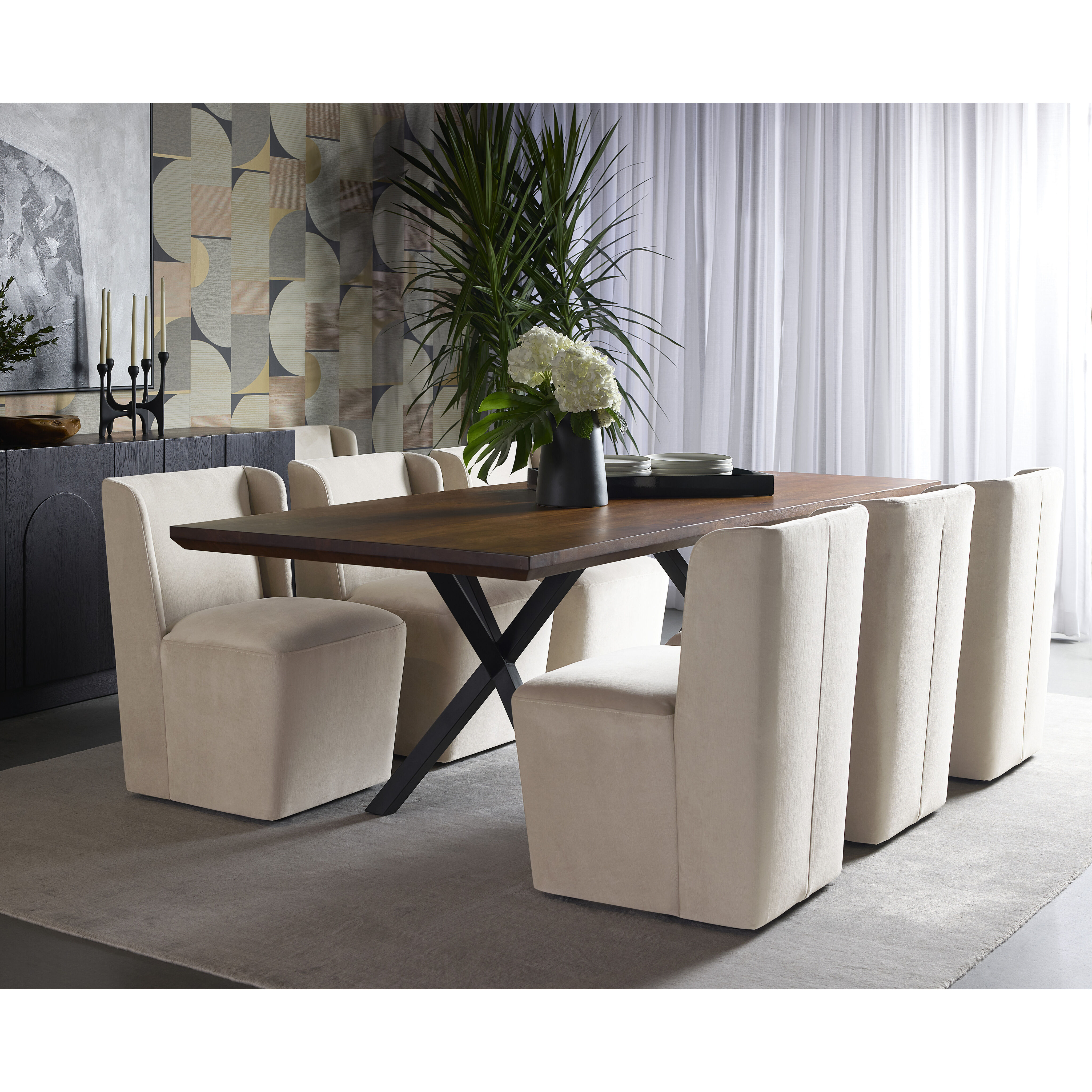 Amita Piccolo Prosecco Wheeled Dining Chair